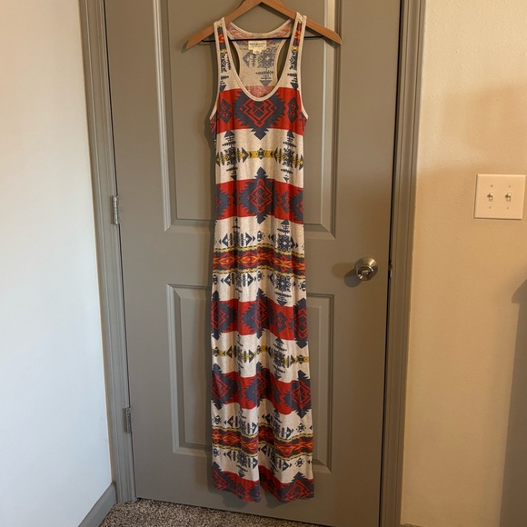 Denim & Supply Ralph Lauren Aztec Western Sleeveless Tank Maxi Dress Size S - Picture 1 of 6